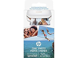 HP Zink 20SH Gls Adh Photo Paper (Pack of 20)