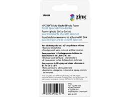 HP Zink 20SH Gls Adh Photo Paper (Pack of 20)